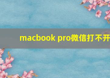 macbook pro微信打不开